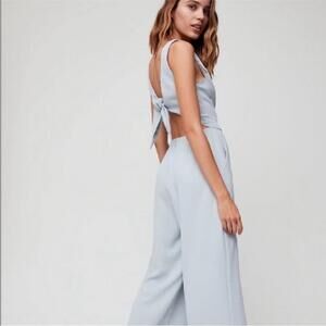Aritzia Wilfred Ecoulement Square Neck Tie Back Jumpsuit